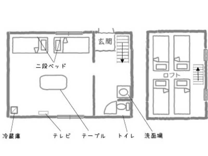 ファミリーロッジ ミズナラ レイアウト