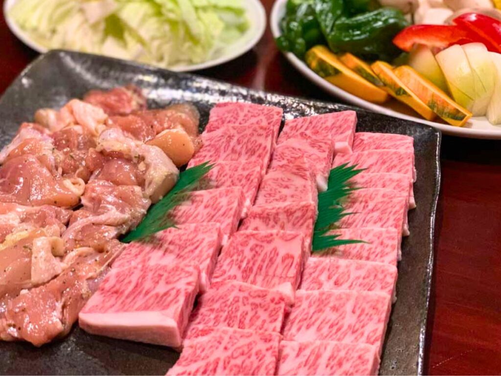 和牛と信濃鶏